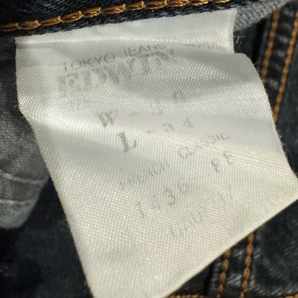 VINTAGE Edwin Denim French Classic Jeans Size 30x33 (tag) ~ Made In Japan - Picture 13 of 16